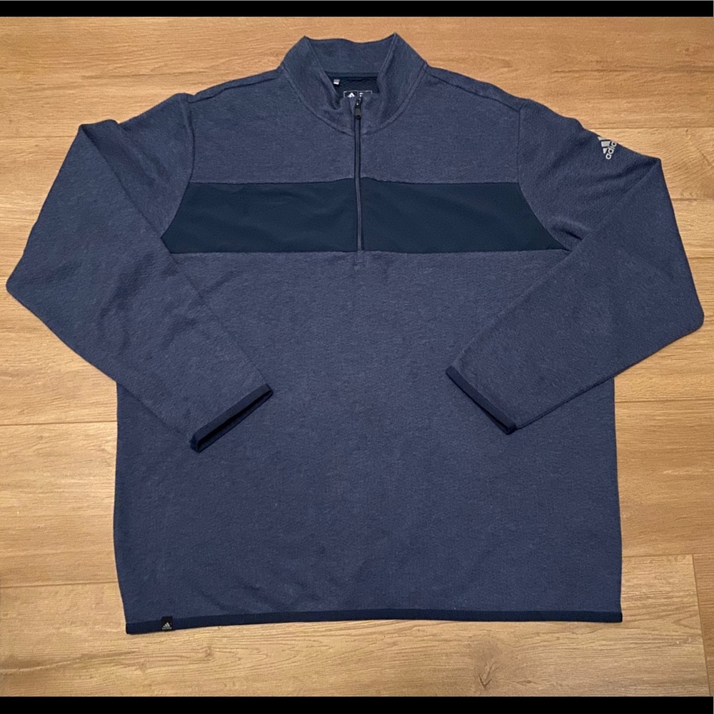 Adidas blue XL 1/4 zip pullover sweater